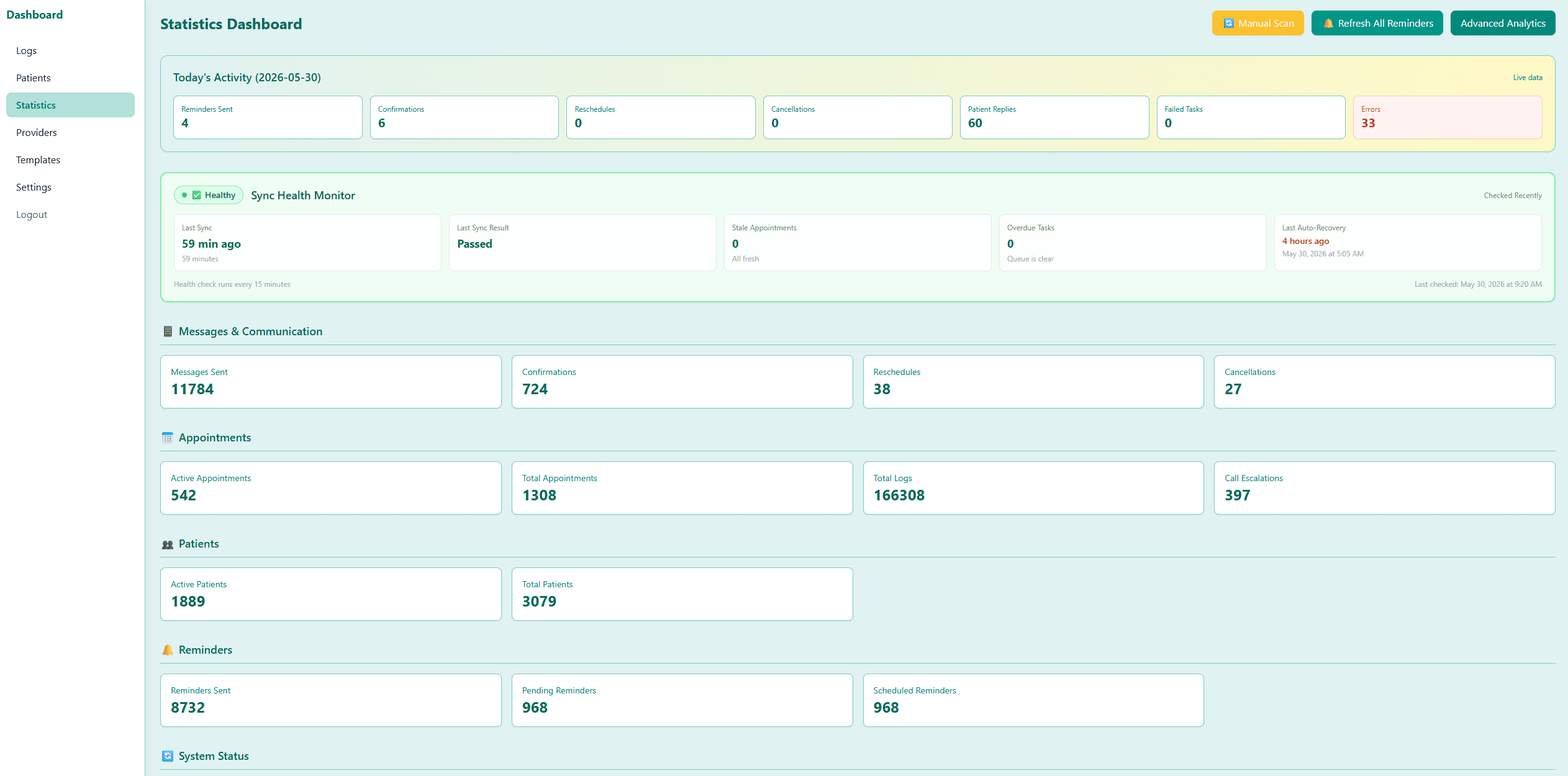 AriellesMD: HIPAA-compliant SMS appointment reminders synced from Valant EHR screenshot 1